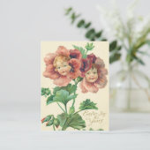 Carte Postale Carnation rouge des enfants mignons (Debout devant)