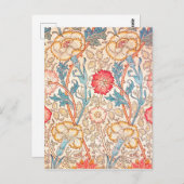 Carte Postale Carnation, William Morris (Devant / Derrière)