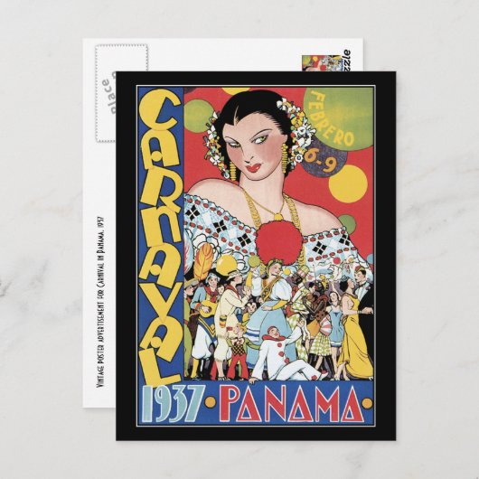 Carte postale : Carnaval (Devant / Derrière)