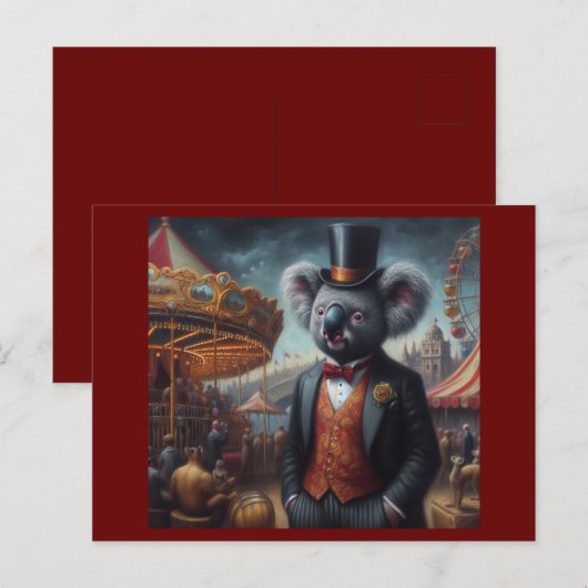 Carte Postale Carnaval de Koala (Devant / Derrière)