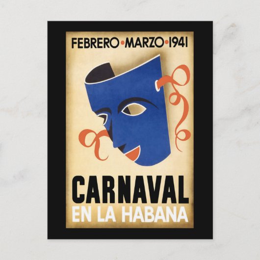 Carte Postale Carnaval de La Havane Carnaval 1941 (Devant)