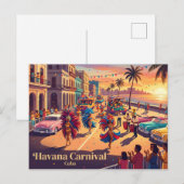 Carte Postale Carnaval de La Havane Cuba (Devant / Derrière)