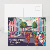 Carte Postale Carnaval de Notting Hill Angleterre (Devant / Derrière)