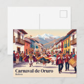 Carte Postale Carnaval de Oruro Bolivie (Devant / Derrière)