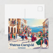 Carte Postale Carnaval de Patras Grèce (Devant / Derrière)
