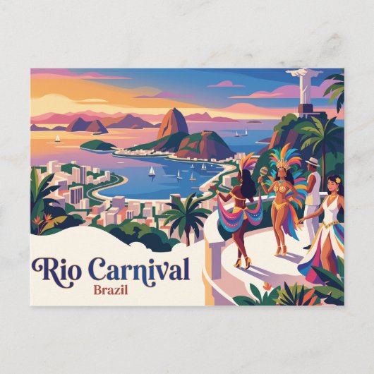 Carte Postale Carnaval de Rio Brésil (Devant)