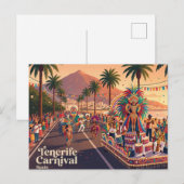 Carte Postale Carnaval de Tenerife Espagne (Devant / Derrière)