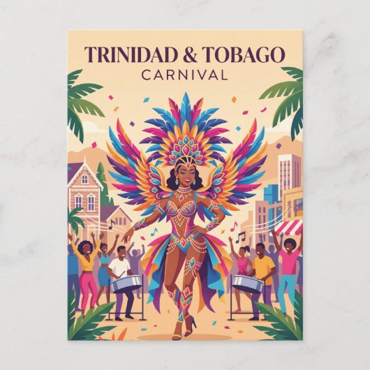 Carte Postale Carnaval de Trinité-et-Tobago (Devant)