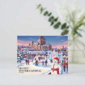 Carte Postale Carnaval d'hiver du Québec Canada (Debout devant)
