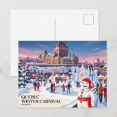 Carte Postale Carnaval d'hiver du Québec Canada (Devant / Derrière)
