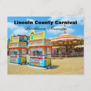 Carte Postale Carnaval du comté de Lincoln - Brookhaven, Mississ