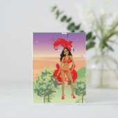 Carte Postale Carnaval, Halloween ou concours de beauté (Debout devant)