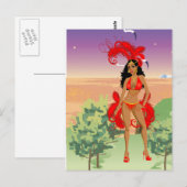 Carte Postale Carnaval, Halloween ou concours de beauté (Devant / Derrière)
