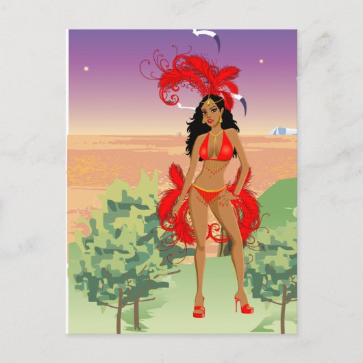 Carte Postale Carnaval, Halloween ou concours de beauté (Devant)