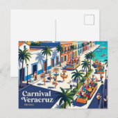 Carte Postale Carnaval Veracruz Mexique (Devant / Derrière)