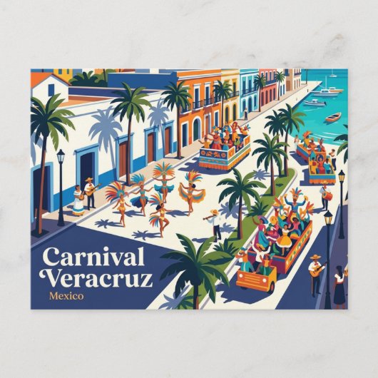 Carte Postale Carnaval Veracruz Mexique (Devant)