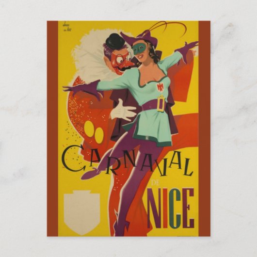 Carte Postale Carnaval vintage Nice (Devant)