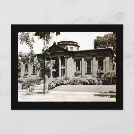 Carte Postale Carnegie Library, Escanaba, Michigan Vintage (Devant)