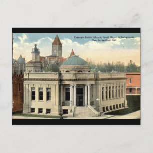 Carte Postale Carnegie Library San Bernardino CA Vintage c1915