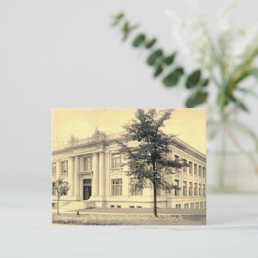 Carte Postale Carnegie Library, State College, Pennsylvanie 1909 (Debout devant)