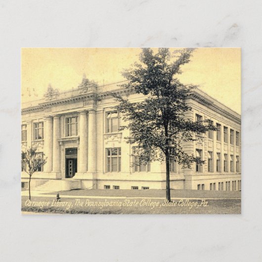 Carte Postale Carnegie Library, State College, Pennsylvanie 1909 (Devant)