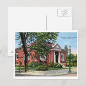 Carte Postale Carnegie Library, Sturgis, Michigan Vintage (Devant / Derrière)