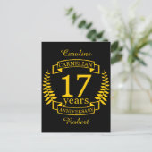 Carte Postale Carnelian Gemstone mariage anniversaire 17 ans (Debout devant)