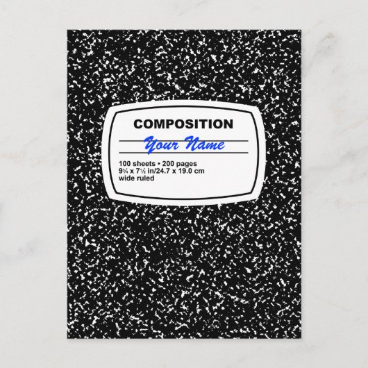 Carte Postale Carnet de composition personnalisable (Devant)