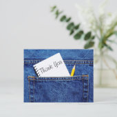 Carte Postale Carnet de Merci à poche (Debout devant)