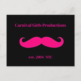 Carte Postale Carnival Girls Productions Moustache