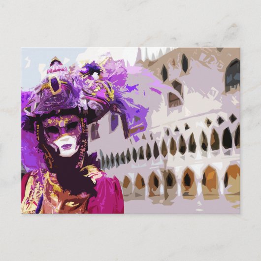Carte Postale Carnival mask de Venice (Devant)