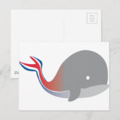 Carte Postale Carnival Whale Tail Cartoon Cruise (Devant / Derrière)