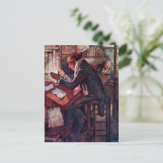 Carte Postale Carol de Noël : Cratchit and Scrooge (Debout devant)