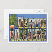 Carte Postale Carolina du Nord Salutations des États-Unis (Devant / Derrière)