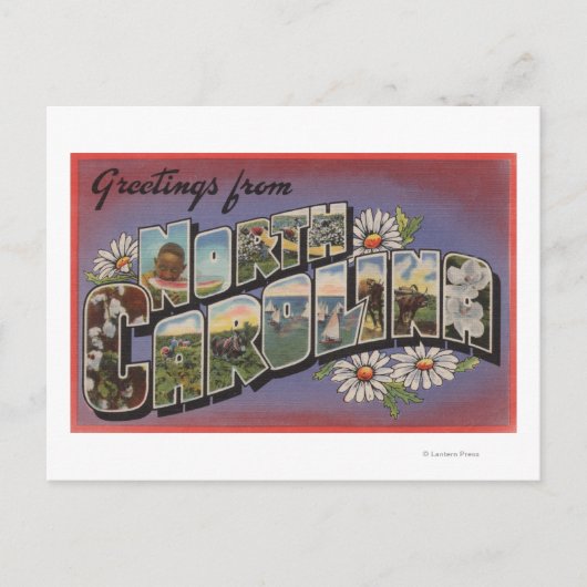 Carte Postale Carolina du NordScènes de grandes lettres (Devant)