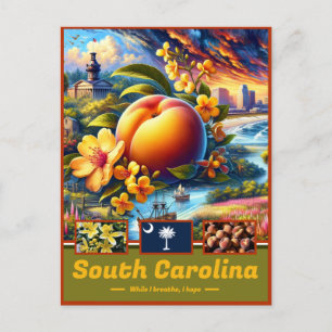 Carte Postale Carolina du Sud Enchanter des vistas Pittoresque