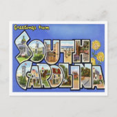 Carte Postale Carolina Sud Salutations Des États-Unis (Devant)