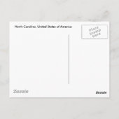 Carte Postale Caroline du Nord, États-Unis (Dos)