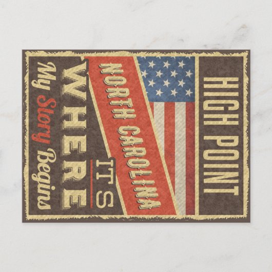 Carte Postale Caroline du Nord High Point (Devant)