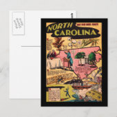 Carte Postale Caroline du Nord L'état du talon de goudron (Devant / Derrière)