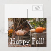 Carte Postale Caroline du Nord, Linville, citrouilles d'automne (Devant / Derrière)