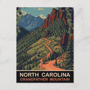 Carte Postale Caroline du Nord, Montagne Grand-père, Voyage