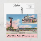 Carte Postale Caroline du Nord, Morgan's Motel, Rocky Mount (Devant / Derrière)