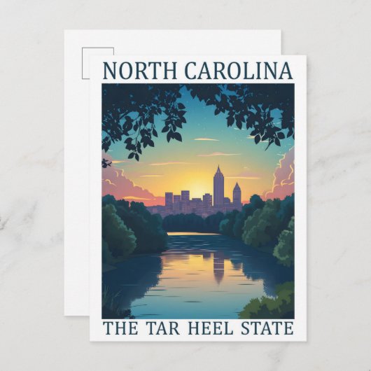 Carte Postale Caroline du Nord Tar Heel State USA Travel Place (Devant / Derrière)
