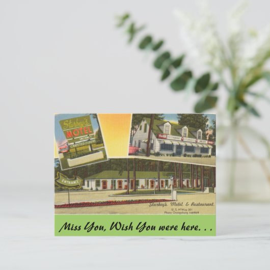 Carte Postale Caroline du Sud, Motel de Sturkey, Orangeburg (Debout devant)