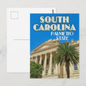 Carte Postale Caroline du Sud Palmetto State (Devant / Derrière)