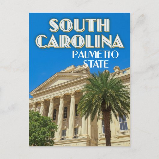 Carte Postale Caroline du Sud Palmetto State (Devant)