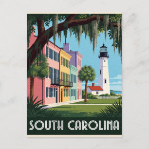 Carte Postale Caroline du Sud USA Lowcountry Voyage côtier 🌴