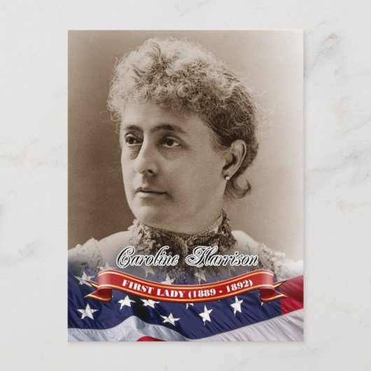 Carte Postale Caroline Harrison, Première Dame des États-Unis (Devant)