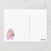 Carte Postale Carotte de lapin lapin de lapin de Kawaii (Dos)